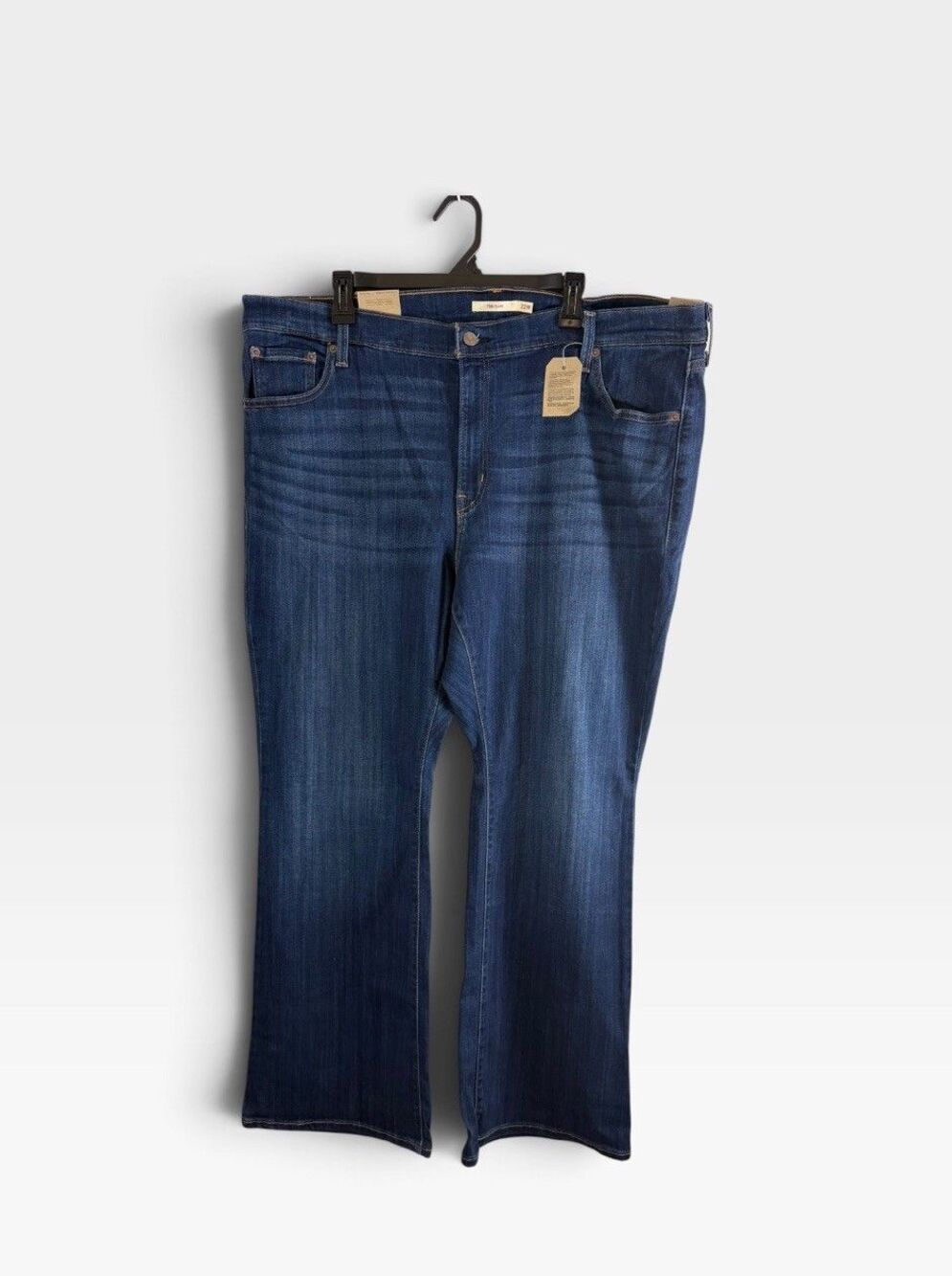 Levis 726 Womens Jeans Flare Size 22W Medium Wash Denim NEW